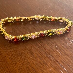 Elegant Multicolor Gemstone Bracelet